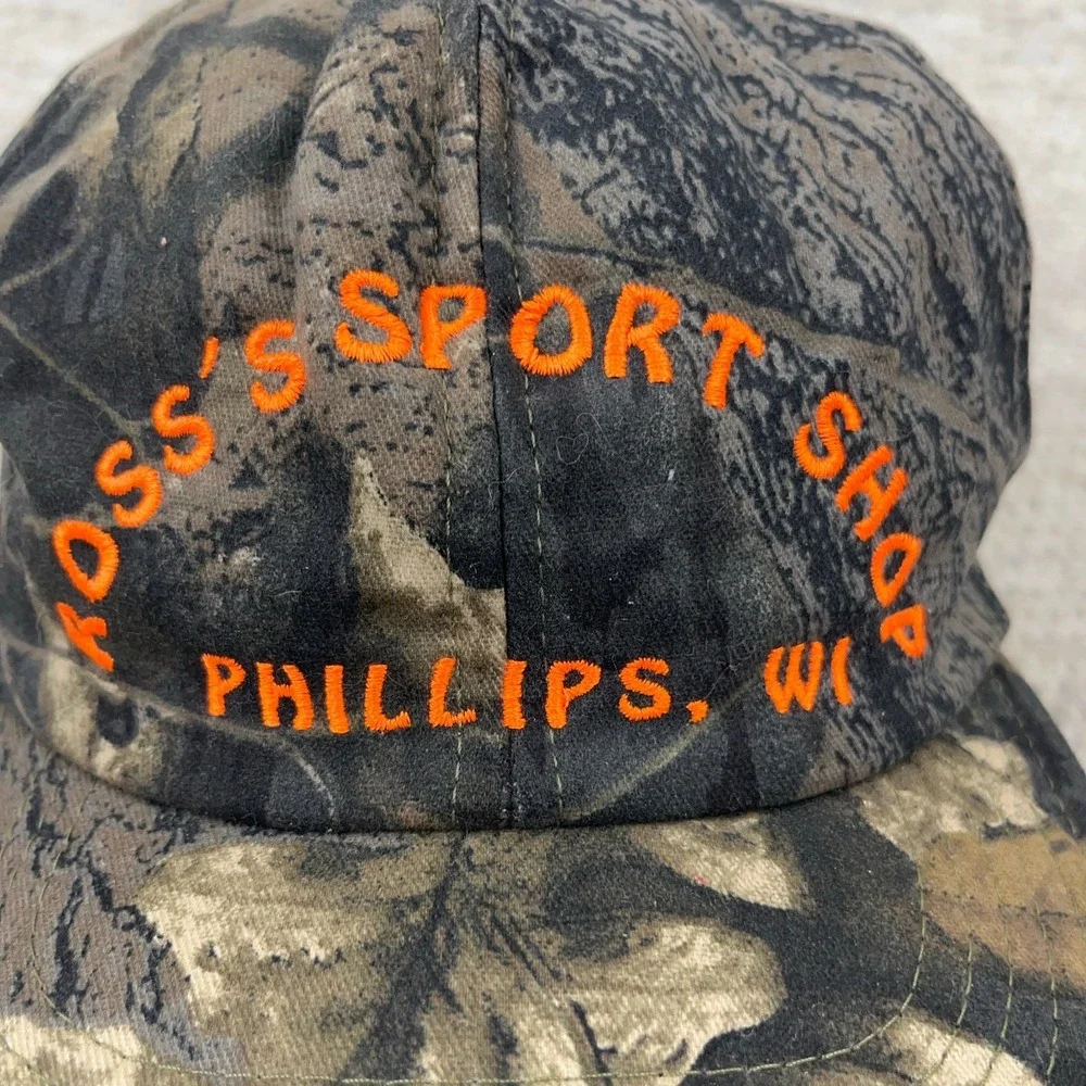 Vintage Camo Trapper Hat Cap Size XL Made In‎ USA 90s Ear Flaps Hunting Adult